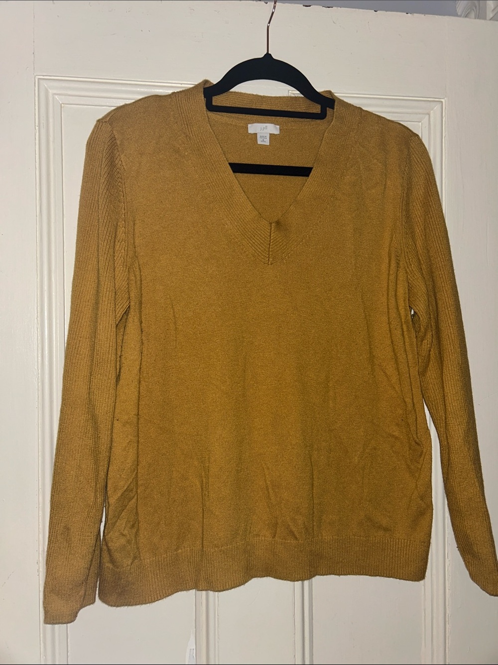 women’s V-Neck Sweater - Mustard Yellow